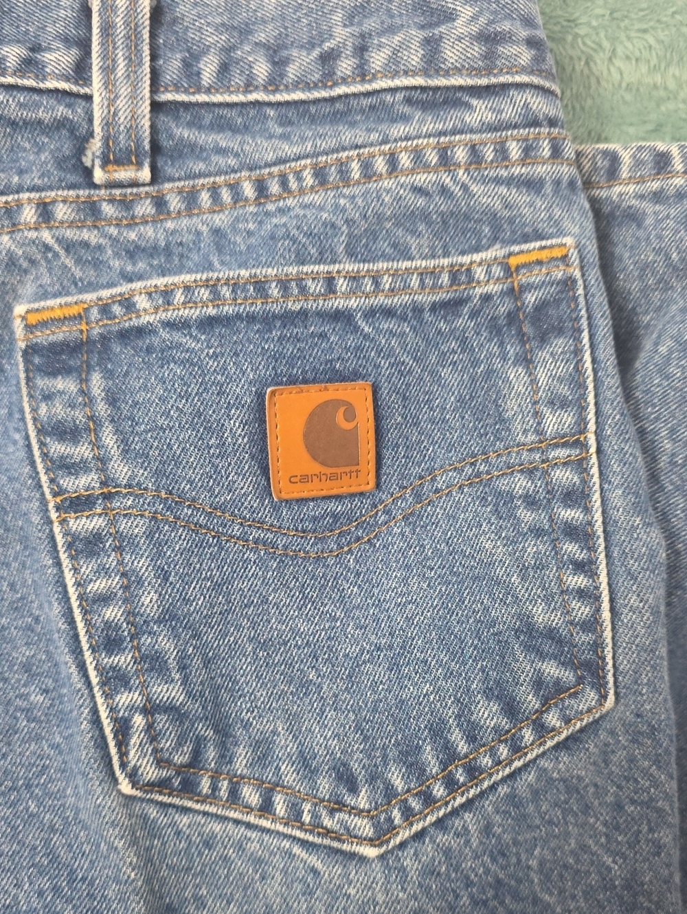 Carhartt Men’s Denim Jeans in Medium Blue - Picture 6 of 6